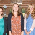 Youth Short Story Writers - from the left, Finn Hogue (honourable mention), Brontë Cronsberry (first), Dana Mitchell (third), Julia DaSilva (honourable mention) and Aidan McKee (third).  Photo by Pauline Kerr, Wingham Advance Times